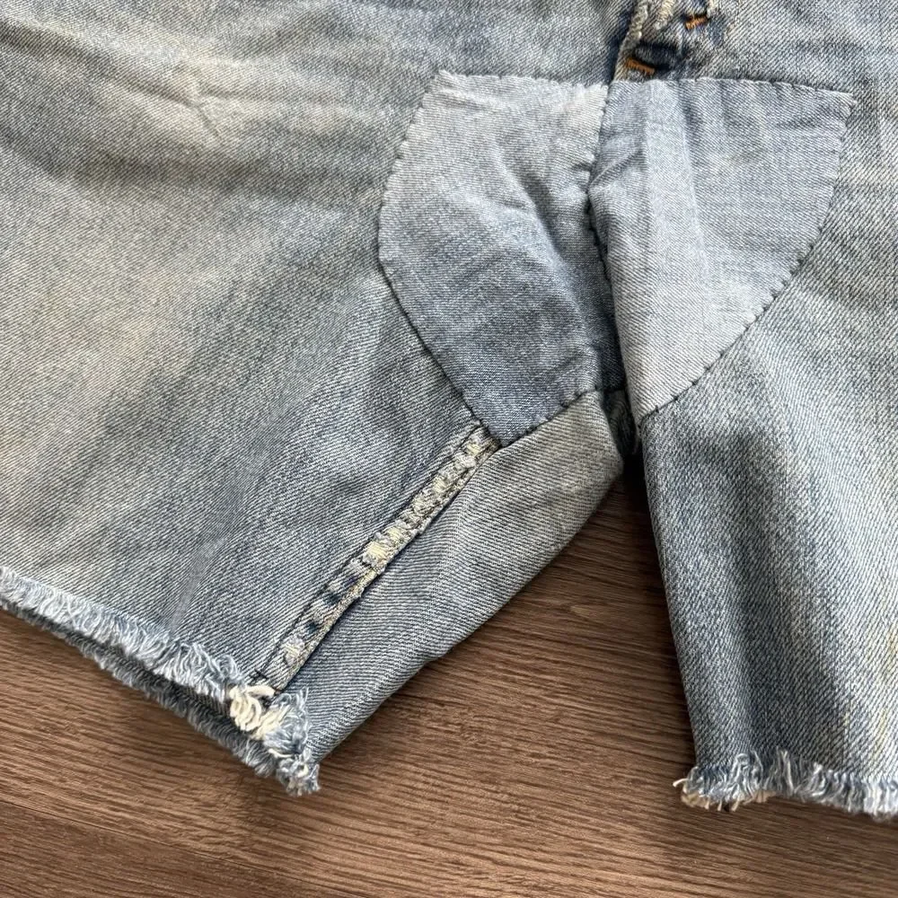 Vintage Levis Big E Jeans Shorts Mens 34 Blue Denim Orange‎ Tab Cut Off Jorts 6